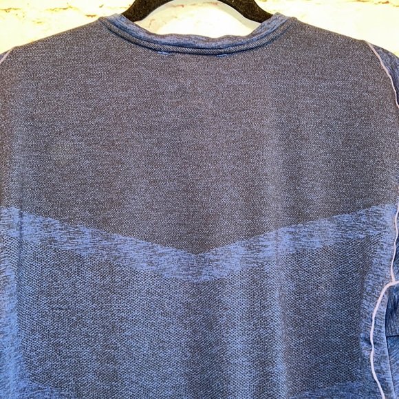 Nike Mens short sleeve blue black dri fit training top shirt gym v neck pullover - Picture 6 of 7